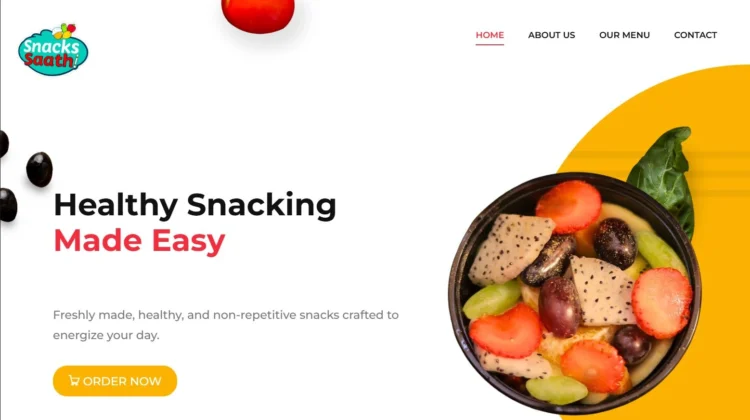 Snacks Saathi - Website development portfolio - Pixalytix Digital Solutions