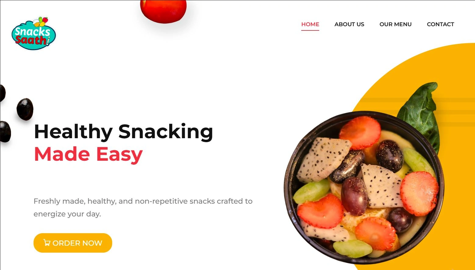 Snacks Saathi - Website development portfolio - Pixalytix Digital Solutions