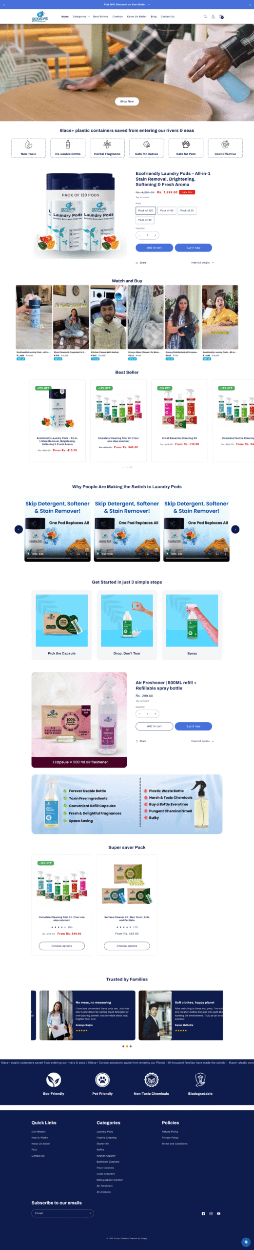 Ecosys website development